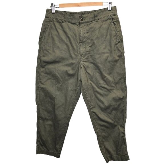 Uniqlo Women's XL Drawstring Relaxed Athleisure Green Ankle Pants - Picture 1 of 13